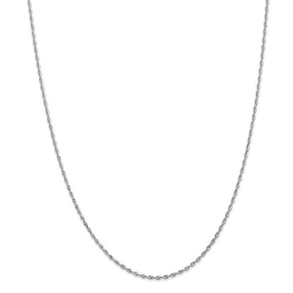 1.85mm 10k White Gold D/C Quadruple Rope Chain Necklace, 20 Inch - Picture 3 of 8